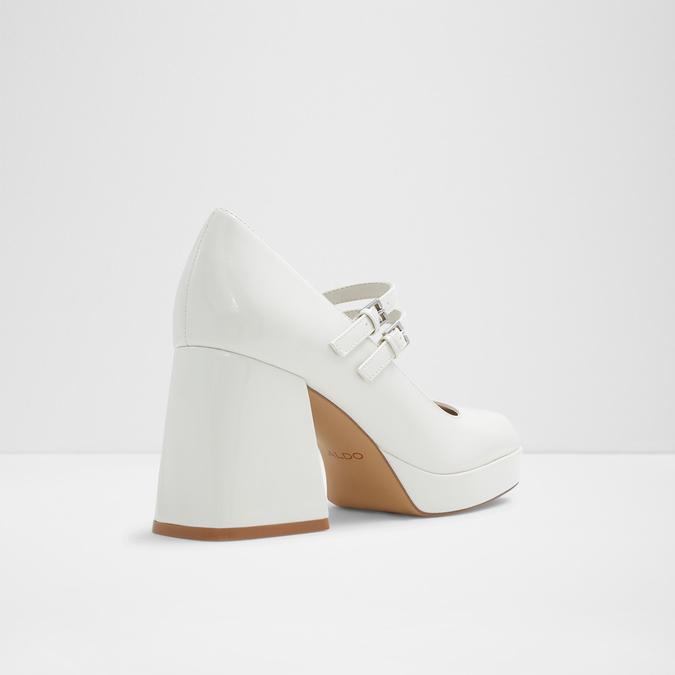Manda Women's White Block Heel image number 2