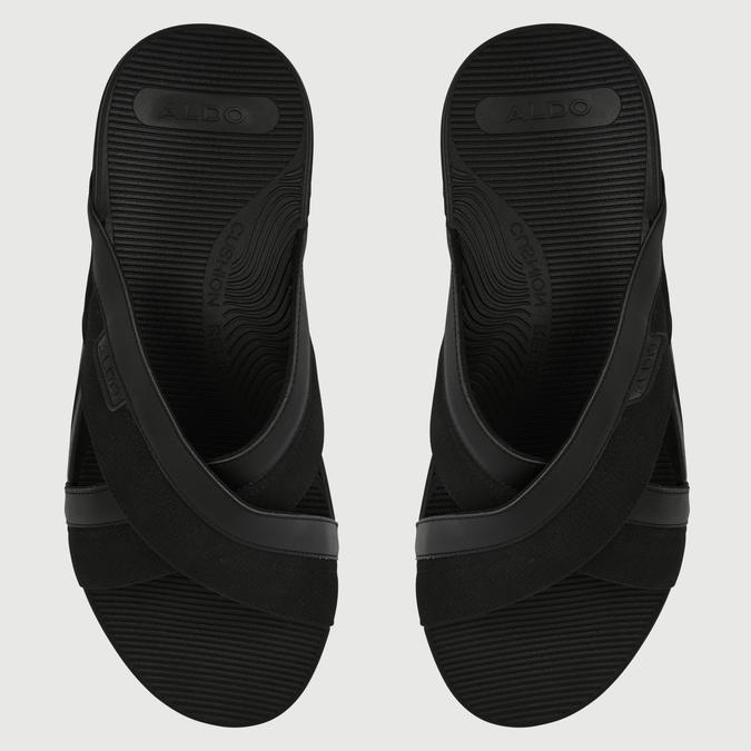 PIETTEA-IN Black Men Cross Strap Sandals image number 4