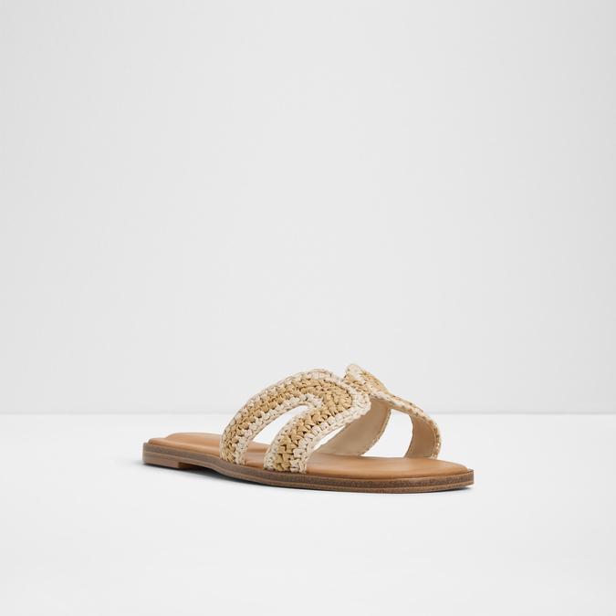 Itsandala Women's Beige Flat Sandals image number 4