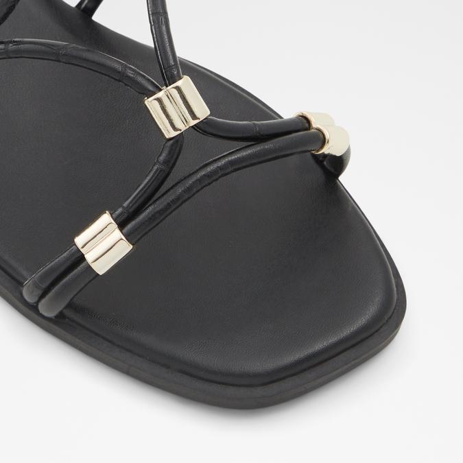 Oceriwenflex Women's Black Flat Sandals image number 5