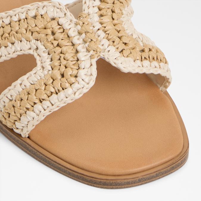 Itsandala Women's Beige Flat Sandals image number 5