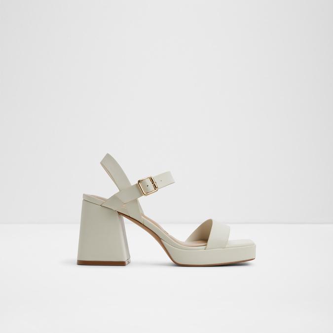 Montse-In Women's White Block Heel Sandals