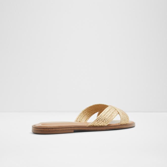 Caria Women's Gold Flat Sandals image number 3