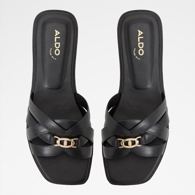 Jennaleriel -In Women's Black Flat Sandals