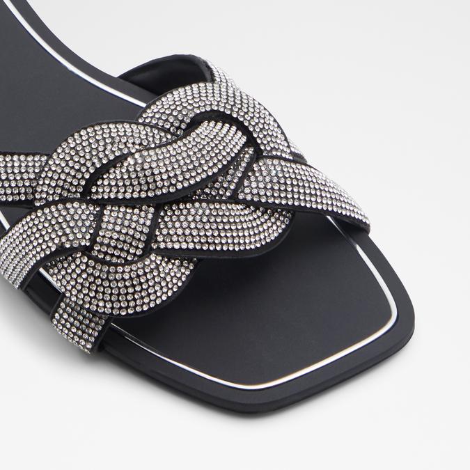 Tydeus Women's Black Flat Sandals image number 5