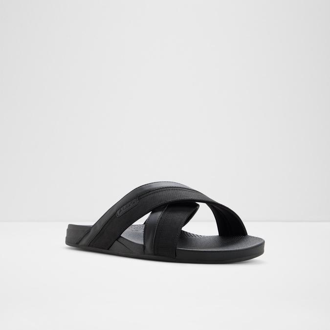 PIETTEA-IN Black Men Cross Strap Sandals image number 3