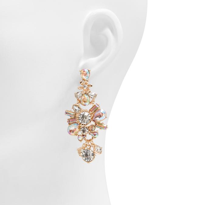 Tealing Women's Clear On Gold Earrings