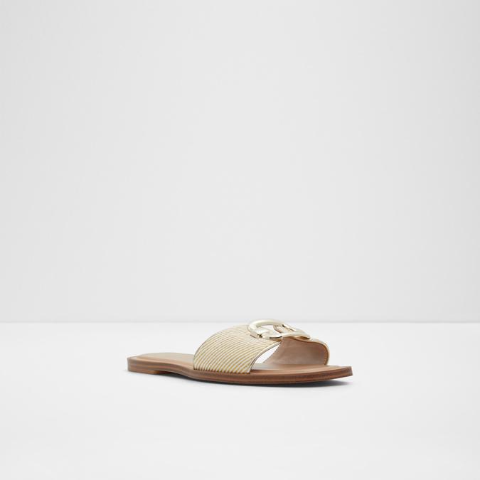 Glaeswen Women's Beige Flat Sandals image number 3