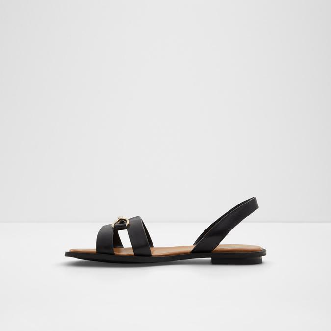 Odele Women's Black Flat Sandals image number 3