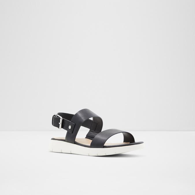 Woema Women's Black Flat Sandals image number 3