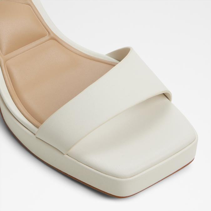 Montse-In Women's White Block Heel Sandals image number 5