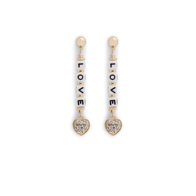 Simoe Women's Clear On Gold Earrings