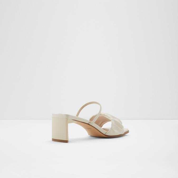 Adreran Women's White Block Heel Sandal image number 2