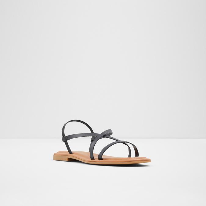 Broasa Women's Black Flat Sandals image number 3