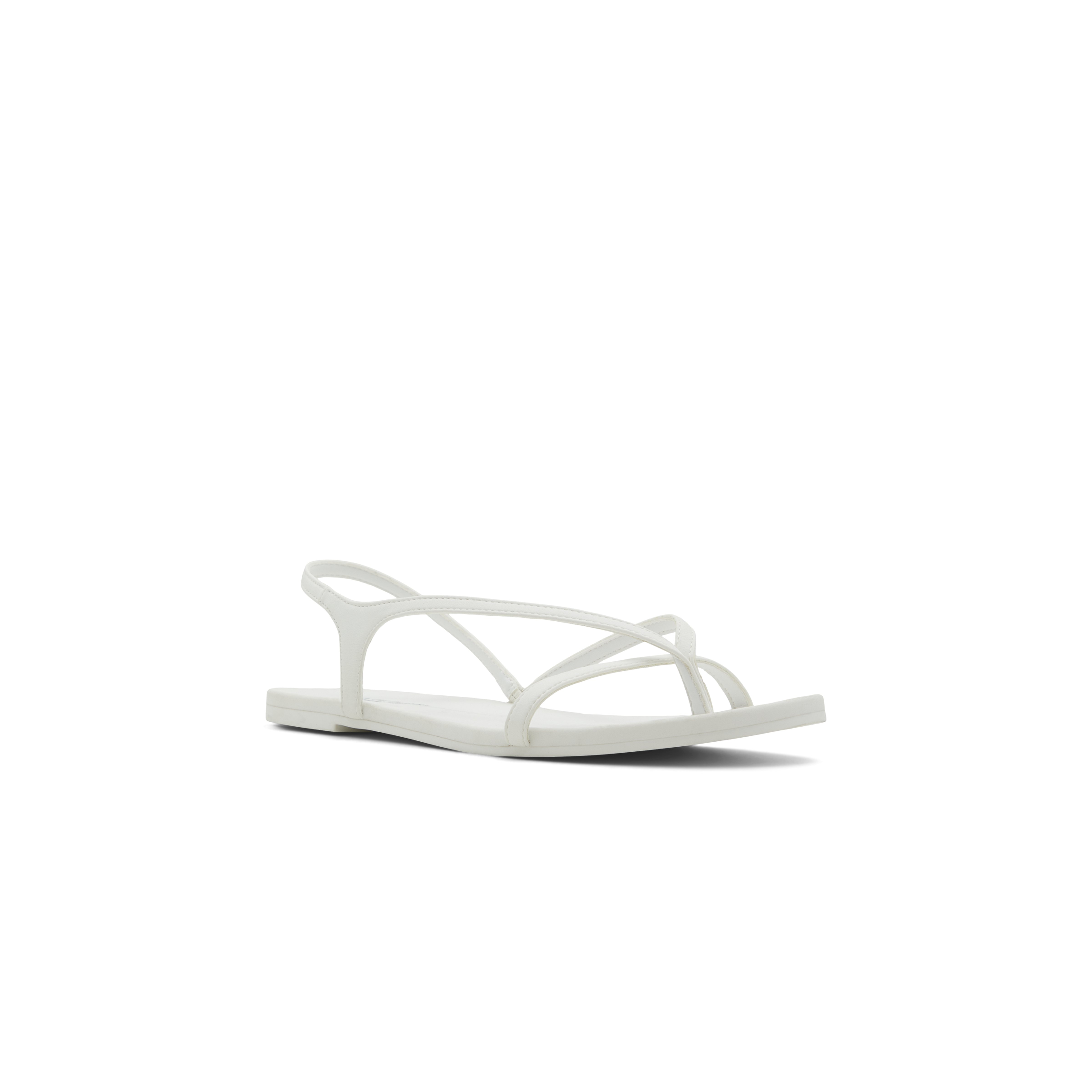 Montebello Women's White Flat Sandals image number 4