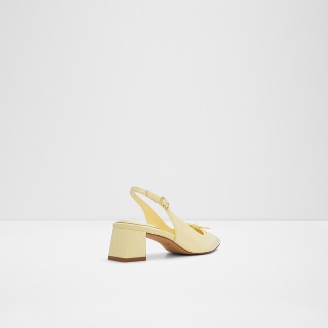 Janiett Women's Light Yellow Block Heel Shoes image number 2