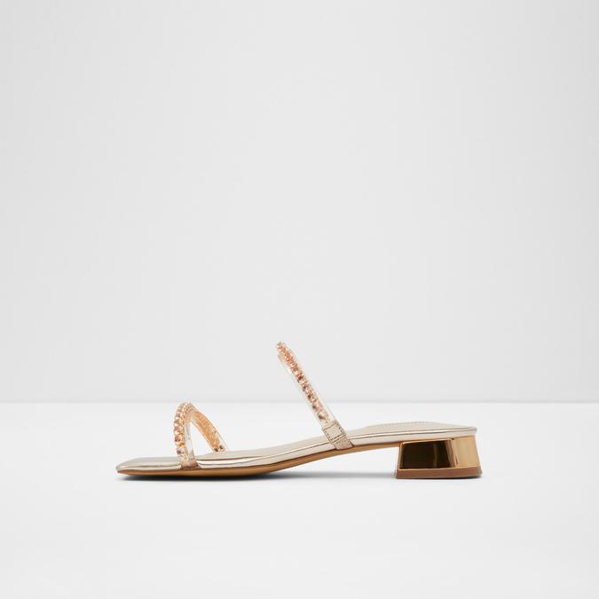 Illana Women's Rose Gold Block Heel Sandal image number 3