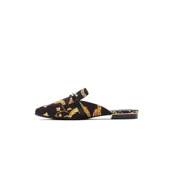 Dacotaa Women's Black On Gold Mules image number 2