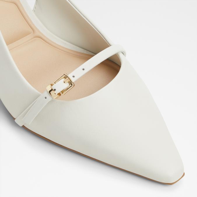 Skepper-In Women's White Block Heel Shoes image number 5