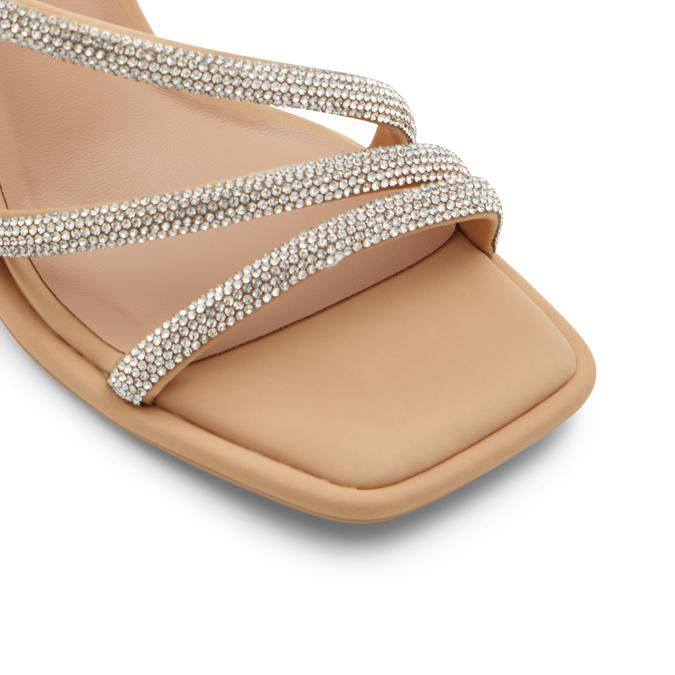 Luxe Women's Beige Block Heel Sandals image number 2