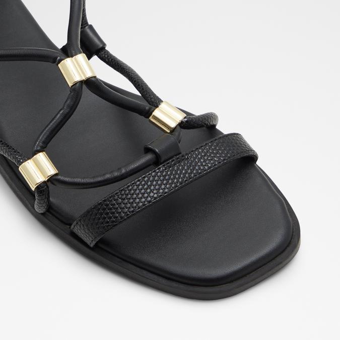 Occeran Women's Black Flat Sandals image number 5