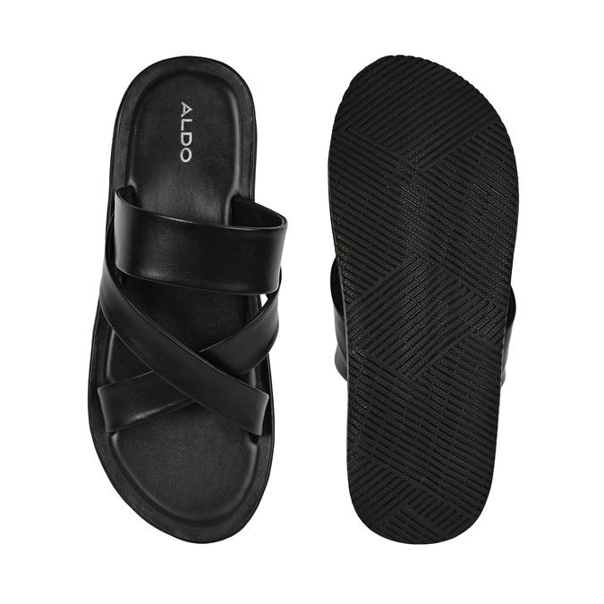 ZAHIR-IND Black Men Cross Strap Sandals image number 3