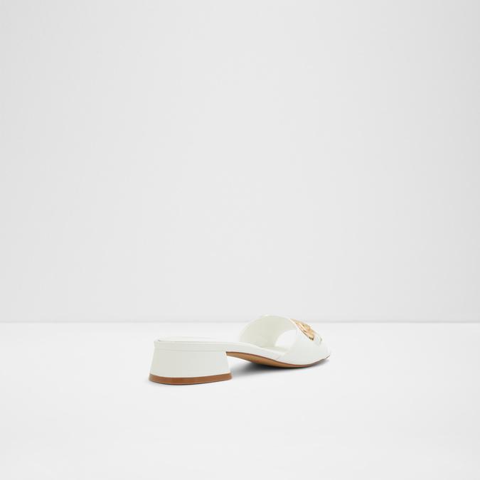 Faiza Women's White Block Heel Sandals image number 1