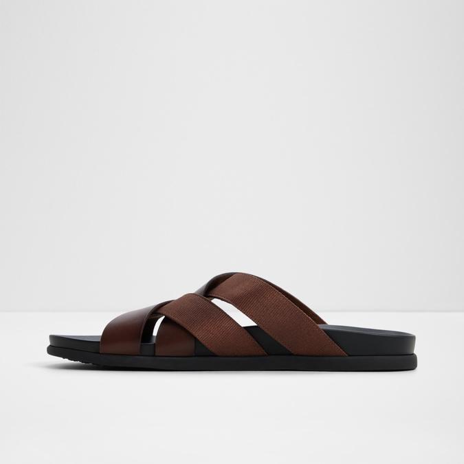 FLORIAN Brown Men Cross Strap Sandals image number 2