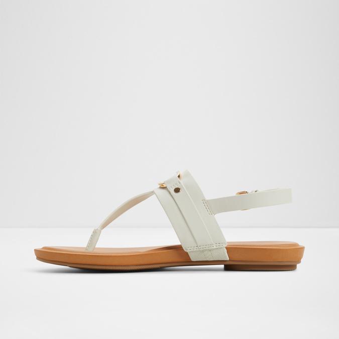 Taylen Women's White Flat Sandals image number 3