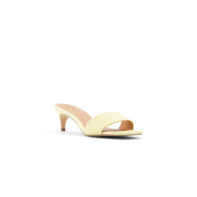 Aabella Women's Light Yellow Heeled Sandals image number 3