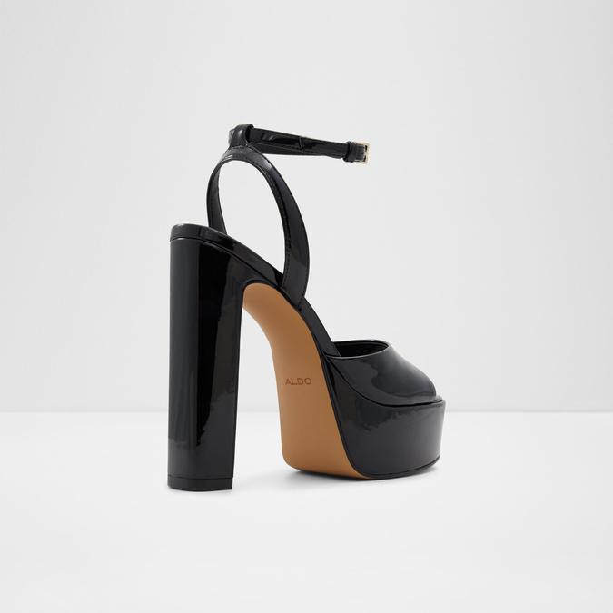 Aneissa Women's Black Block Heel image number 2