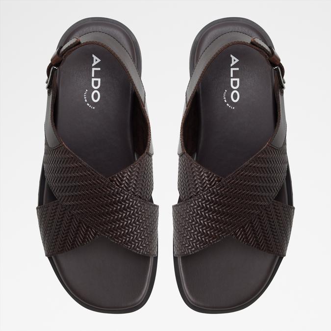 Silvoa-In Men's Brown Back Strap Sandals