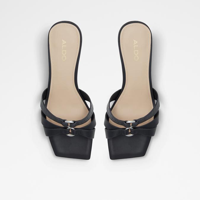 Accasi Women's Black Block Heel Sandals