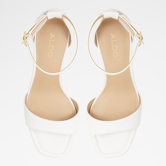 Enaegyn Women's White Block heel Sandals image number 1