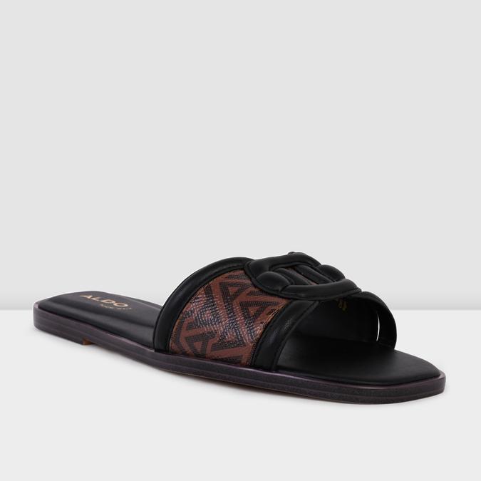 LIAUDINA-IN Black Women Flat Sandals