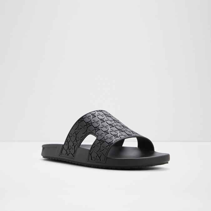 OSKAR-IN Black Men Single Strap Sandals image number 3