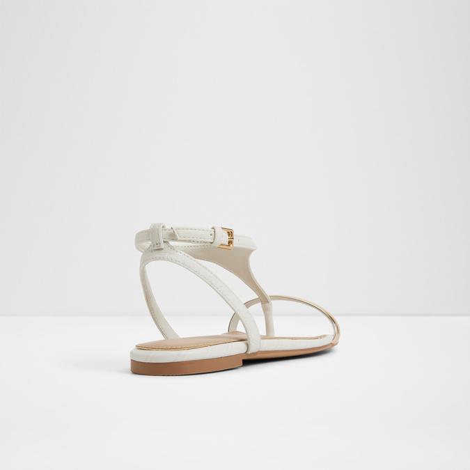 Catlyn-In Women's White Flat Sandals image number 2