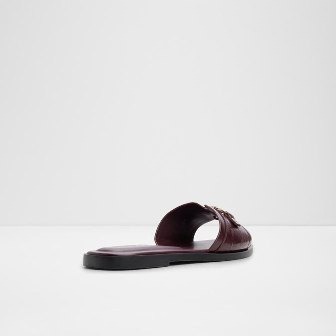 ALAMASSIA-IN Burgundy Women Flat Sandals