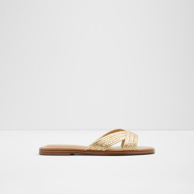 Caria Women's Gold Flat Sandals image number 3