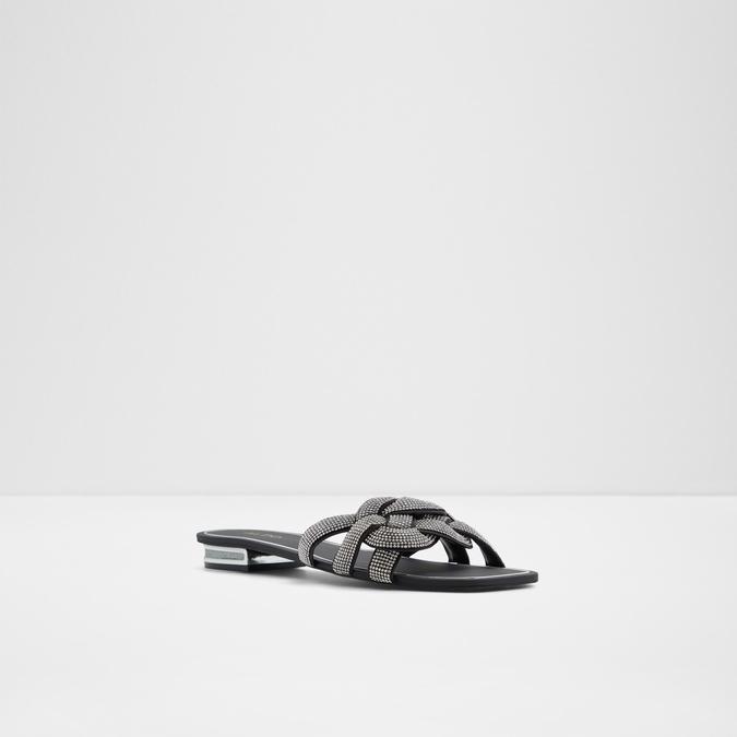 Tydeus Women's Black Flat Sandals image number 4