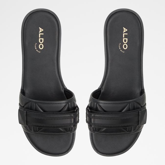 Mana Women's Black Flat Sandals image number 1
