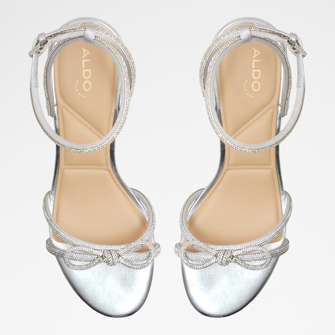 Bouclette Women's Silver Block heel Sandals