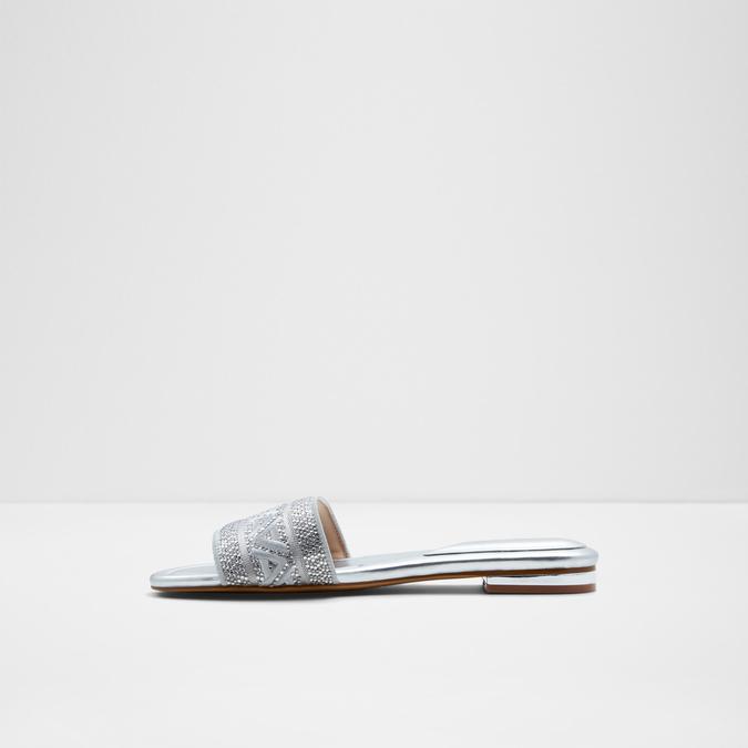 Ghalia Women's Silver Flat Sandals image number 3