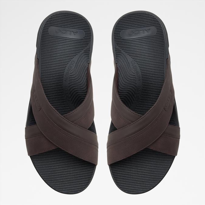 PIETTEA-IN Brown Men Cross Strap Sandals image number 5