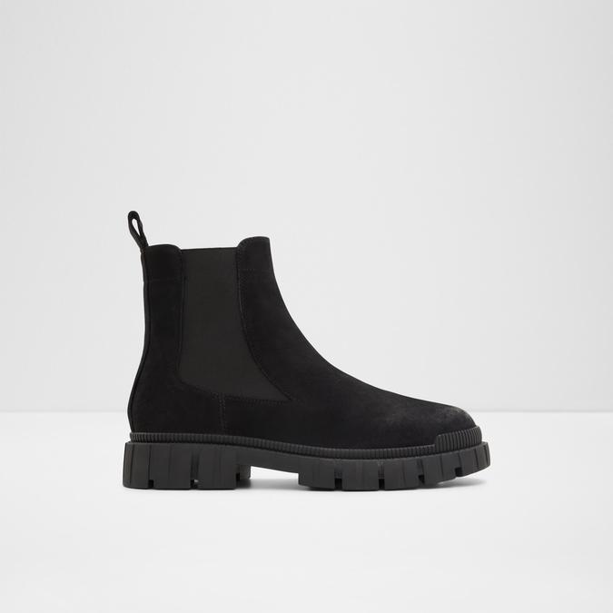 Aldo black suede chelsea boots top