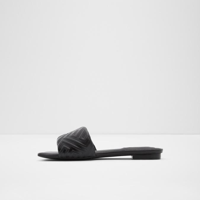 Cleona Women's Black Flat Sandals image number 3