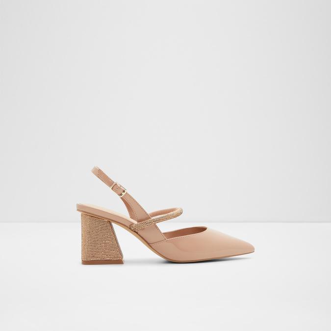 Valabenna Women's Beige Block Heel