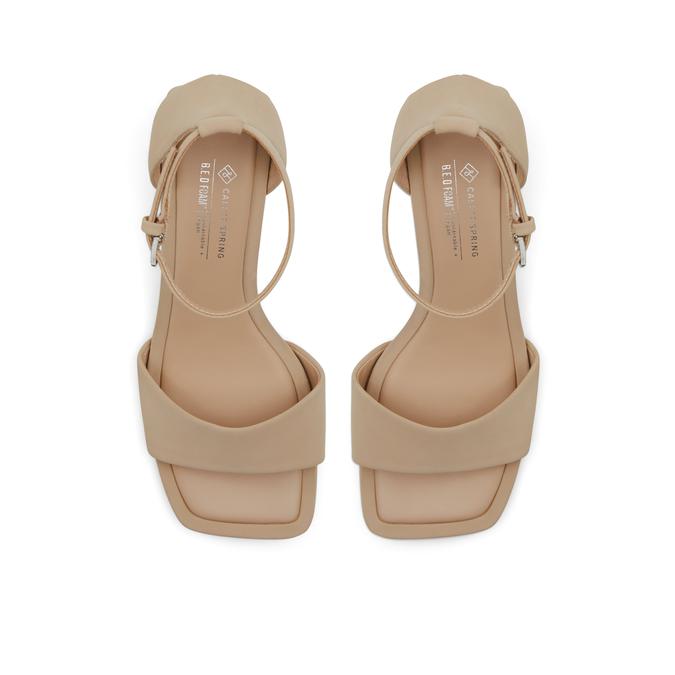 Vickie Women's Beige Block Heel Sandals image number 1