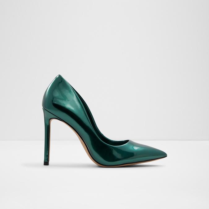 Buy Green Stone Embellished And Textured Oprah Brooch Spool Heels by THE  NICHE LABEL Online at Aza Fashions.