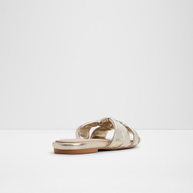 Henrielle-Inn Women's Gold Flat Sandals image number 2